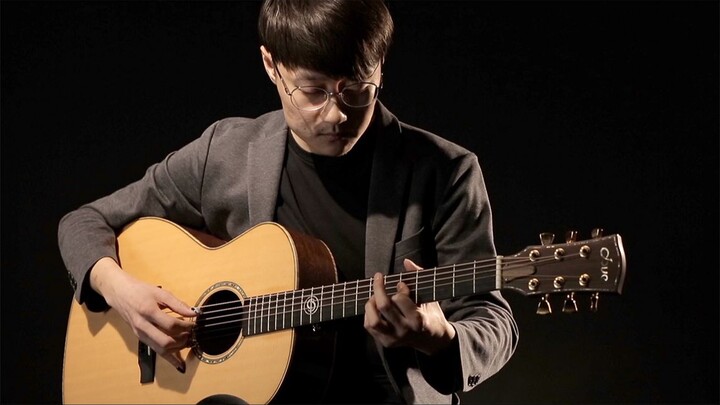 Oshio-san "Tears of the Moon" (月のナミダ) complete performance demonstration guitar fingerstyle teaching