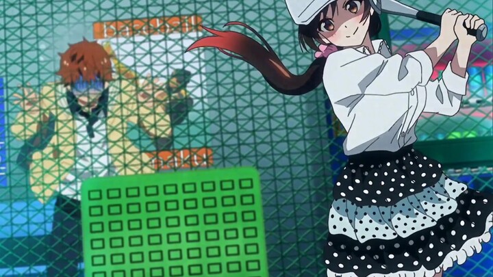 Chizuru terlihat sangat cantik dalam seragam baseball...