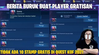 BERITA BURUK! TIDAK BISA DAPAT 10 STAMP KOF BINGO GRATIS - MOONTON SUDAH PELIT? DRAW KOF 2021 PART 2