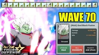 Lvl 100 6 Star God Black (Fused Zamasu) TESTED in INFINTE EXTREME | All Star Tower Defense ROBLOX