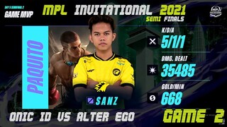 [TAGALOG] ONIC ID VS ALTER EGO GAME 2 | MPL INVITATIONAL | D5 | SEMI FINALS | MPLI