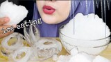 ASMR ICE EATING |MAKAN ES BATU | HOLLOW ICE DONUT 🍩🍩🍩AND POWDERY ICE|segar ASMR MUKBANG INDONESIA