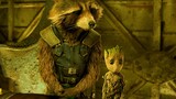 Rocket always educates and protects little Groot like a father