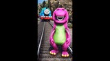 Barney The Dinosaur Meets Thomas The Train Engine #shorts