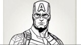 A coloring book for captain america