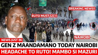 GEN Z MAANDAMANO Thursday NAIROBI BAD NEWS to RUTO as DEMOS Continue TODAY after CS appointment