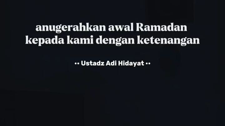 tolong hafalkan doa ini