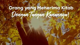 orang yg menerima kitab dengan tangan kanannya