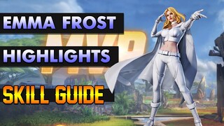 EMMA FROST SKILL GUIDE AND HIGHLIGHTS (ASSASSIN) - MARVEL SUPER WAR