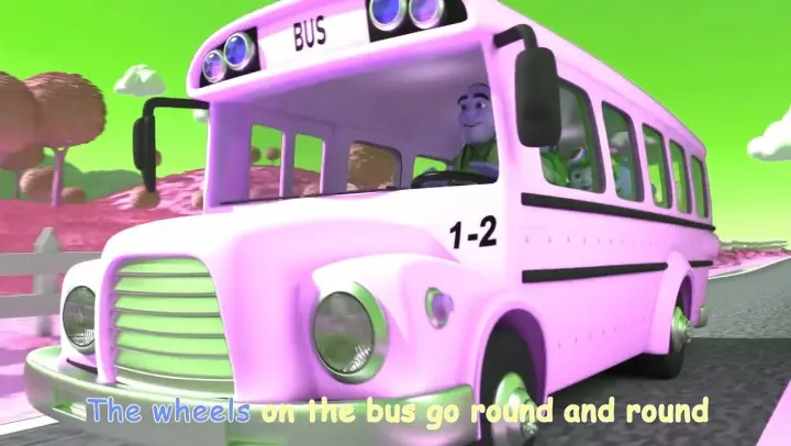 WHEELS ON THE BUS BUT WITH OTHER CHARACTERS PINK BUS EDITION MashUp Overlay Video and Sound FX