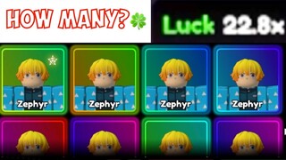 22x Luck = How Many Mythic Units in 1 Hour| Anime Champions Simulator