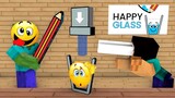Monster School : HAPPY GLASS CHALLENGE - Minecraft Animation