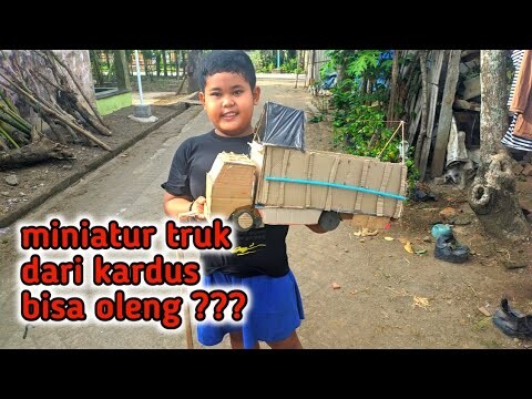 miniatur truk kardus bisa oleng ? #miniaturtrukkardus