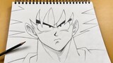 How to draw goku from Dragonball z | Easy to draw