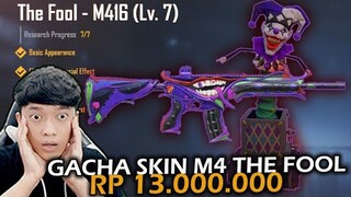 NEKAT GACHA SKIN M4 THE FOOL SENILAI 13 JUTA , KEREN BISA RUBAH MUSUH JADI JOKER !! - PUBG MOBILE