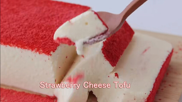 [Food]Trying to make Strawberry Yogurt Tofu