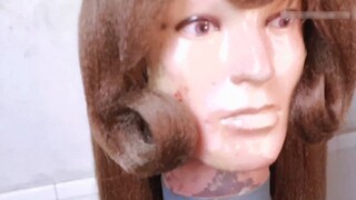 [Detektif Conan] Cara membuat poni halus hanya dengan hairspray, tutorial wig Kudo Yukiko cos