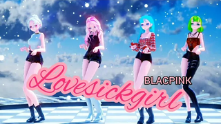 MMD MikuHakuLukaGumi ● Lovesick Girl - BLACKPINK ( 4 ver ) ●