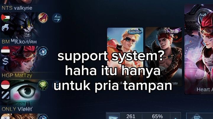 Supor system cuma buat orang ganteng kita mah cuma ada suport dark system😁