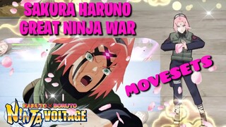 SAKURA HARUNO GREAT NINJA WAR MOVESETS • FIRST KIT (OLDKIT) NARUTO X BORUTO NINJA VOLTAGE•#umarhusni