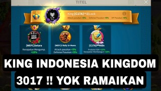 king indonesia di kingdom 3017 akan jadi rumah pemain Indonesia!!