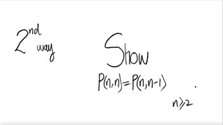 2nd/2ways: count perm Show P(n,n)=P(n,n-1)