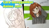 Cara menggambar karakter anime cute, from menhera stiker