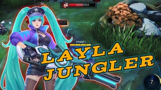 JOKIIN AKUN BOCIL, LAYLA PUN DI JADIIN JUNGLER, FULL MOMENT KILL MLBB‼️