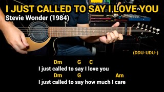 I Just Called to Say I Love You - Stevie Wonder (1984) - Easy Guitar Chords Tutorial with Lyrics 3