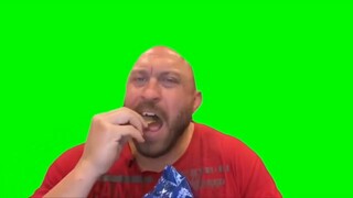 Bald guy eating chips green screen (1 minute loop)