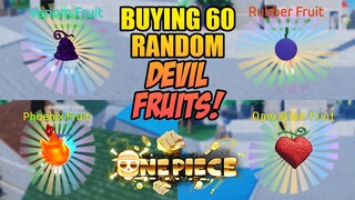 Buying 60 Random Fruits in A One Piece Game