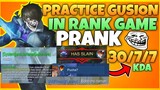 Practice Gusion Prank | Trashtalked then CARRIED AFK! KDA (30/7/7) | Mobile Legends Pranks