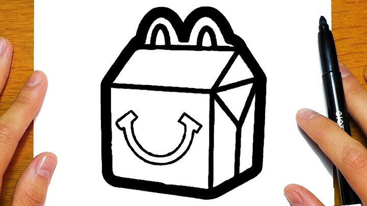 BELAJAR MELUKIS HAPPY MEAL | Lukisan yang senang