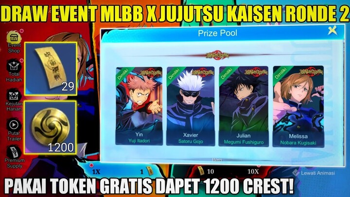 TEST DROP RATE GACHA EVENT MLBB X JUJUTSU KAISEN RONDE 2! DRAW MODAL TOKEN BISA DAPET 1 SKIN JJK