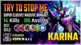Try to Stop Me! Karina Best Build 2020 Gameplay by VSPR M a r z | Diamond Giveaway | Mobile Legends