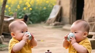 cute little boys 👦 fillings tea 🍵 😍