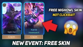 FREE SKIN AND NIGHT OWL GUSION SKIN (MUST WATCH) 2021 NEW EVENT MOBILE LEGENDS: BANG BANG