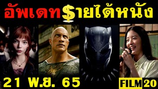 อัพเดทรายได้หนัง Black Panther - Black Adam - The Menu - OMG รักจังวะ ผิดจังหวะ อื่นๆ ณ 21 พ.ย. 65