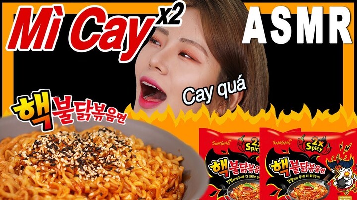 [Mukbang]Thử thách ăn mì cay Hàn Quốc / Ăn mì cay nhất ASMR / Cuộc sống ở việt nam