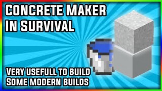 How To Make Automatic Concrete Maker in Minecraft PE