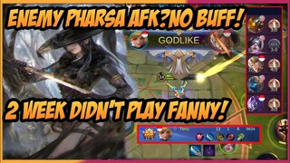 PHARSA AFK🤣!BANTAI BUFF ENEMY SAMPAI DAPAT BRONZE MEDAL!FANNY GAMEPLAY BY TERRY | MLBB