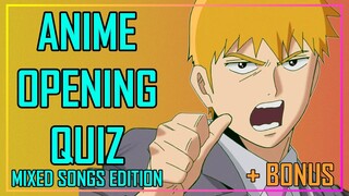 ANIME OPENING QUIZ - MIXED SONGS EDITION - 50 OPENINGS + BONUS