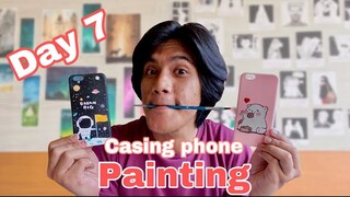 Casing phone painting 📱 🎨 “ day 7 quarantine “( IP7 case giveaway )