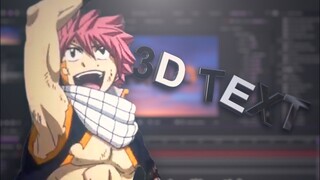 3D Text AE | AMV Tutorial