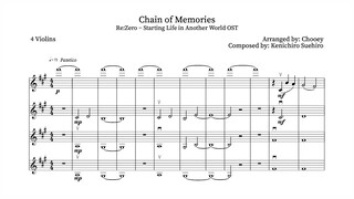 "Chain of Memories" - Re:Zero − Starting Life in Another World OST (Violin Sheet Music)