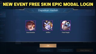 NEW EVENT FREE SKIN EPIC MOBILE LEGENDS MODAL LOGIN "CHECK-IN UPDATE" | MOBILE LEGENDS BANG BANG