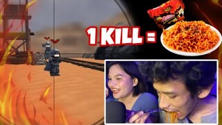 1 KILL = 1 SUBO with a twist! | SPICY NOODLE CHALLENGE GONE WRONG!