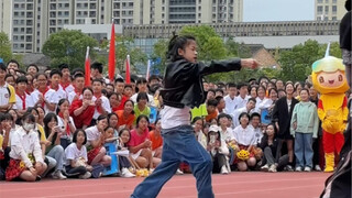 It was my first time to participate in the opening ceremony of a junior high school sports meeting. 