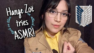 ASMR ⚔️ Hange Zoë from Attack on Titan Tries ASMR | fast & aggressive, fabric and hand sounds