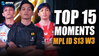 TOP 15 PLAYS MPL ID S13 WEEK 3 - ONIC BUTA MAP, BRUSKO SOLO KILL, ROSTER EVOS BETTER?